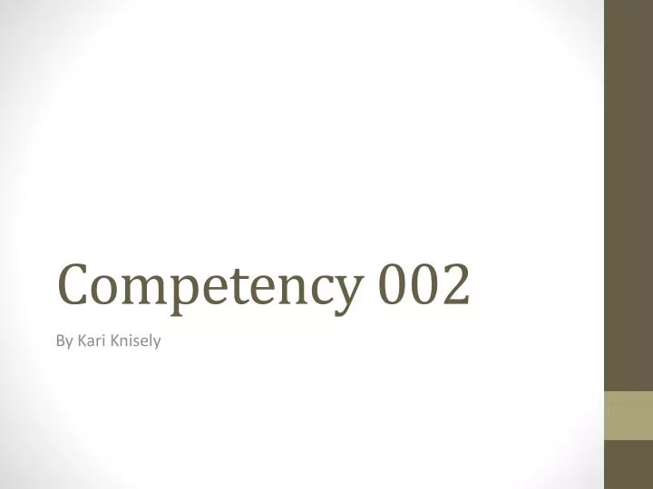 competency 002