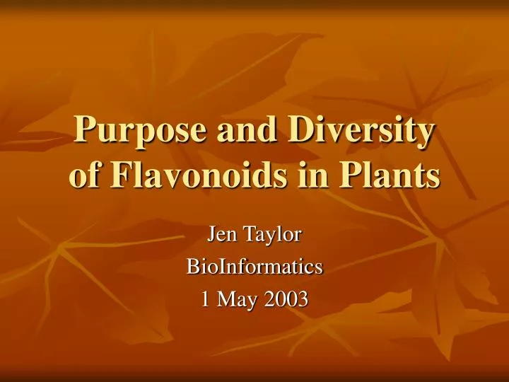 purpose and diversity of flavonoids in plants