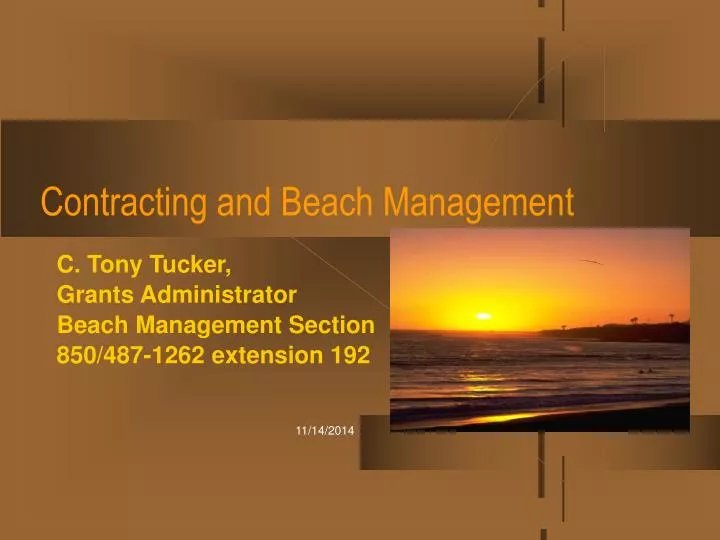 contracting and beach management