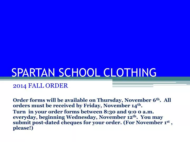 spartan school clothing