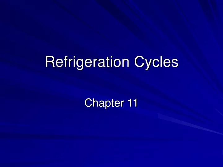 refrigeration cycles