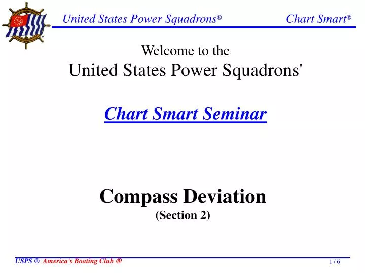 welcome to the united states power squadrons chart smart seminar
