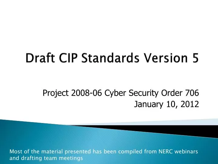 draft cip standards version 5