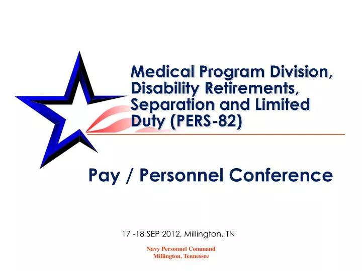 medical program division disability retirements separation and limited duty pers 82