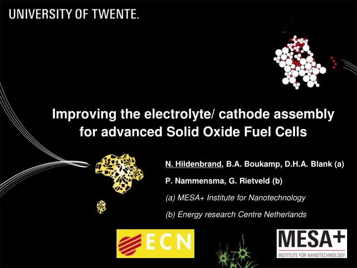 improving the electrolyte cathode assembly for advanced solid oxide fuel cells