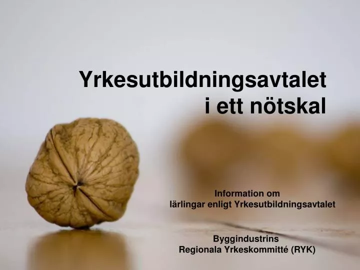 yrkesutbildningsavtalet i ett n tskal