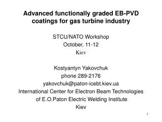 Advanced functionally graded EB-PVD coatings for gas turbine industry