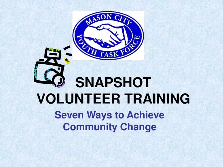 snapshot volunteer training