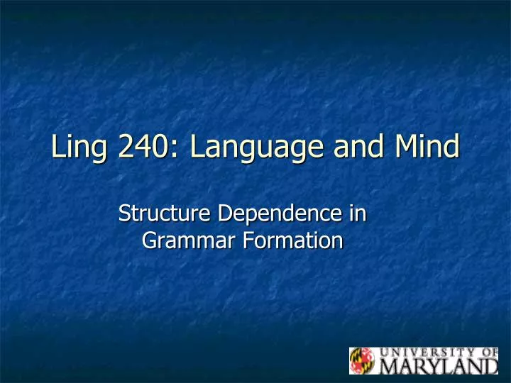 ling 240 language and mind