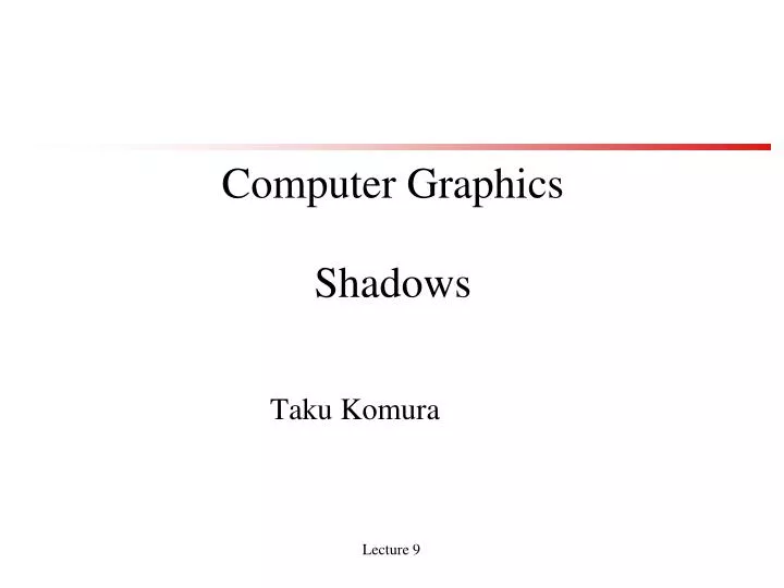 computer graphics shadows