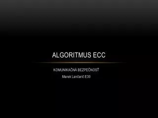 algoritmus ecc