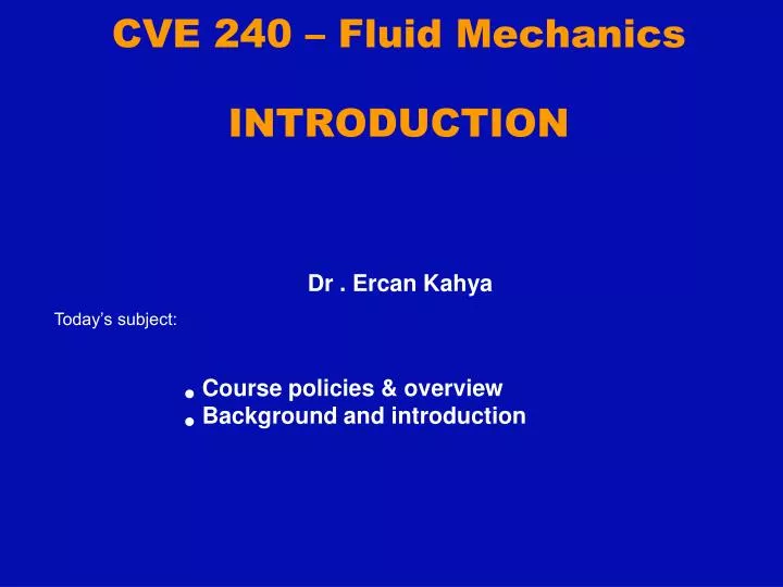 cve 240 fluid mechanics introduction