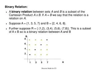 Binary Relation: