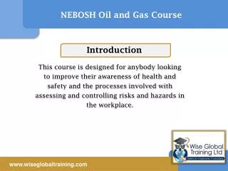 NEBOSH oil and gas course