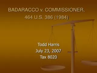 BADARACCO v. COMMISSIONER, 464 U.S. 386 (1984)
