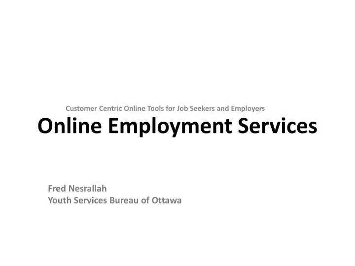 online employment services
