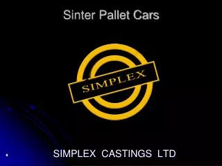 Sinter Pallet Cars