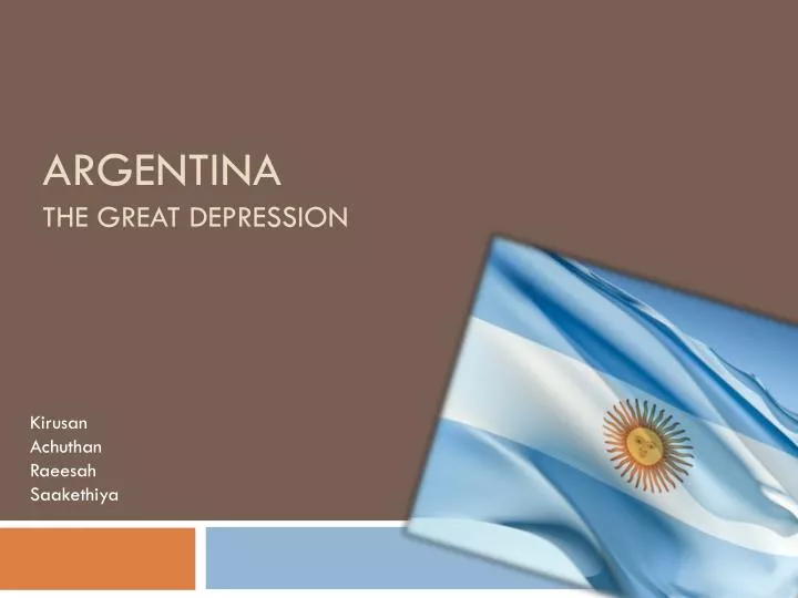 argentina the great depression