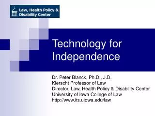 Technology for Independence