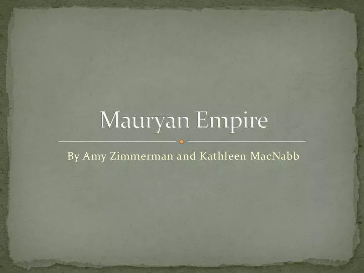 mauryan empire