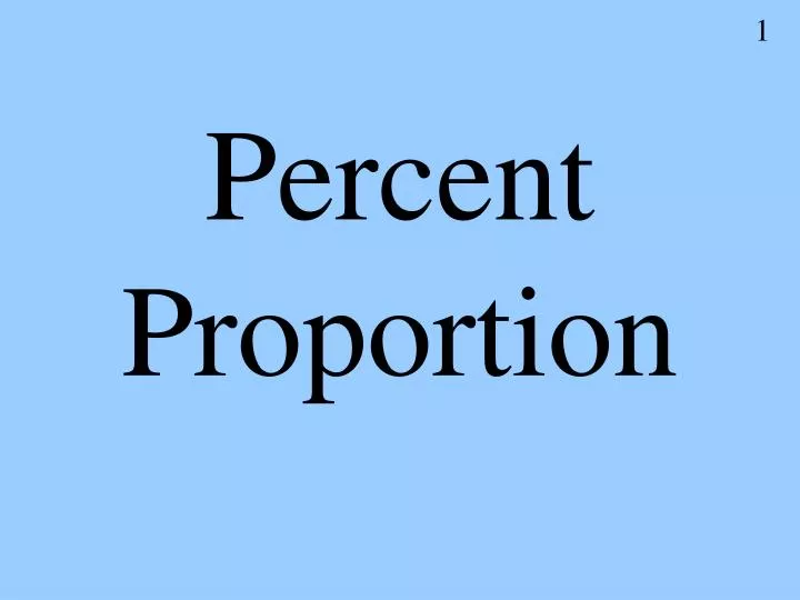 percent proportion