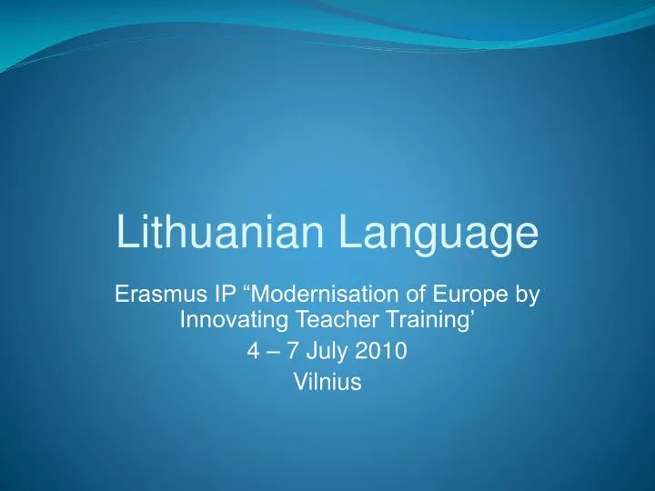 lithuanian language
