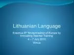 Lithuanian Language - slide 1