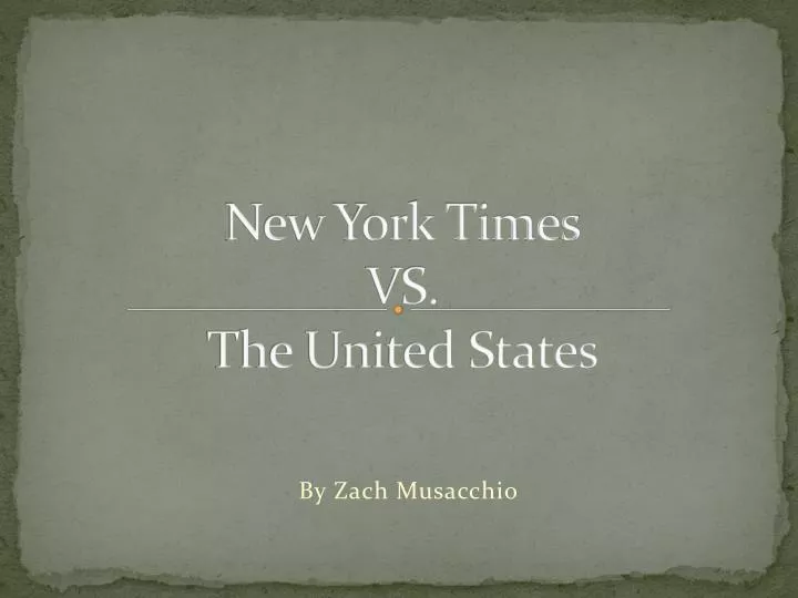 new york times vs the united states