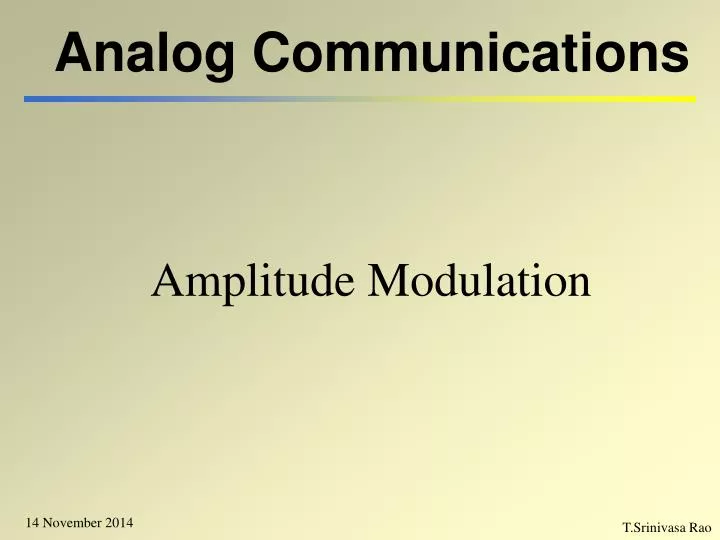 analog communications