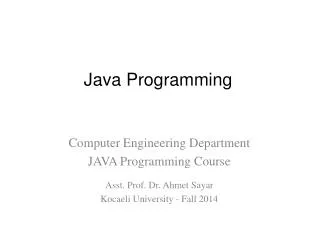 Java Programming