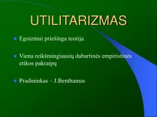 utilitarizmas