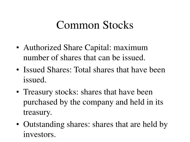 common stocks
