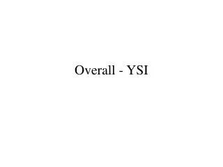 Overall - YSI