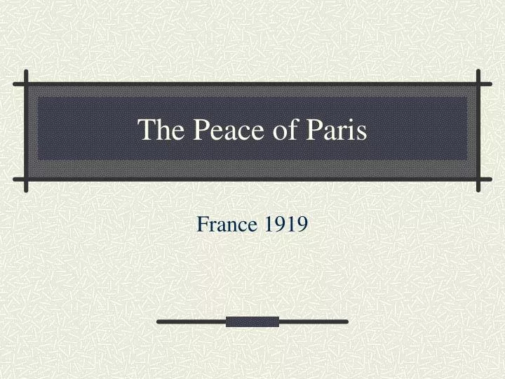 the peace of paris