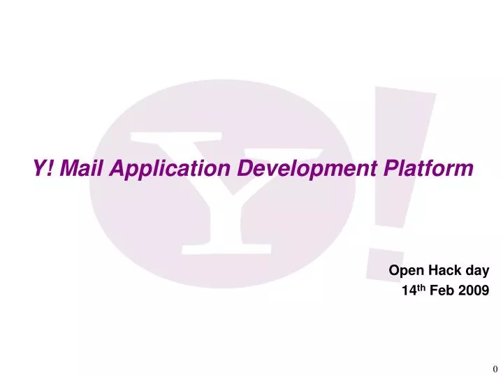 y mail application development platform