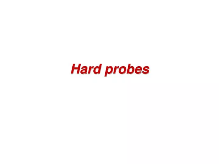 hard probes