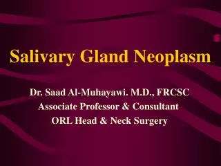 Salivary Gland Neoplasm