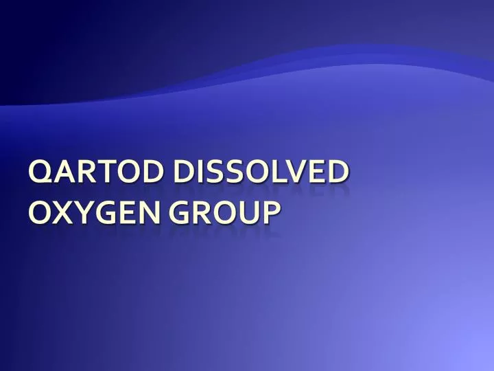 qartod dissolved oxygen group