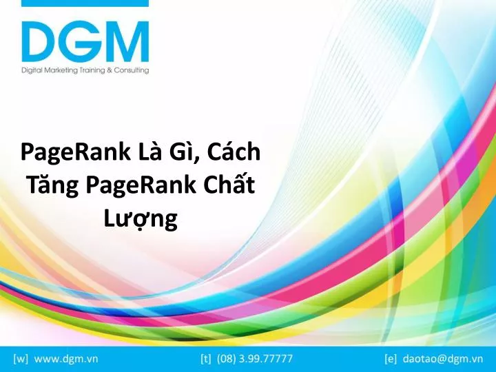 pagerank l g c ch t ng pagerank ch t l ng
