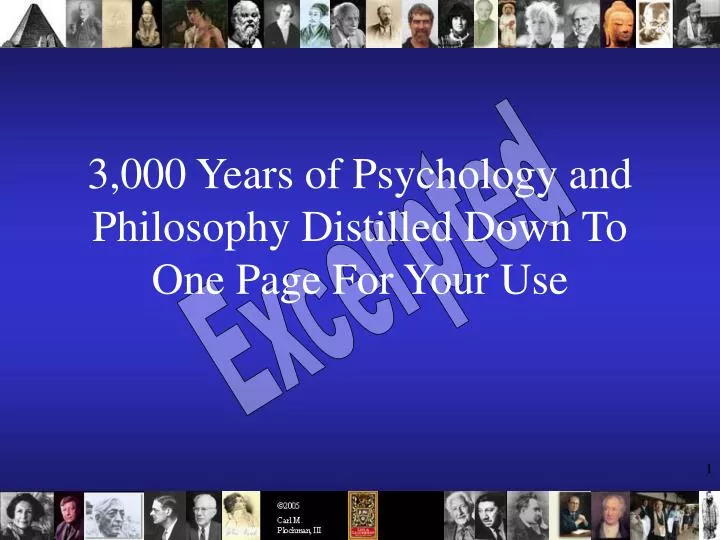 3 000 years of psychology and philosophy distilled down to one page for your use