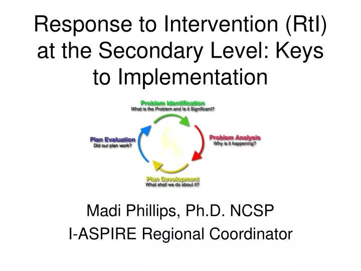response to intervention rti at the secondary level keys to implementation