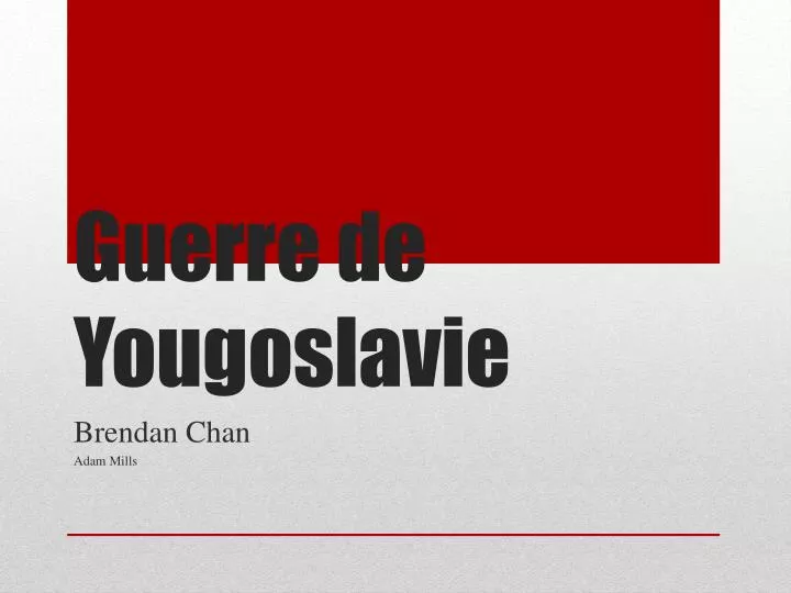 guerre de yougoslavie