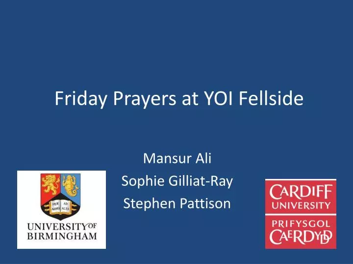 friday prayers at yoi fellside
