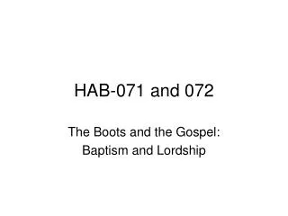 HAB-071 and 072
