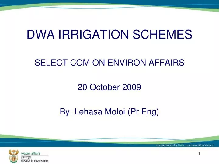 dwa irrigation schemes