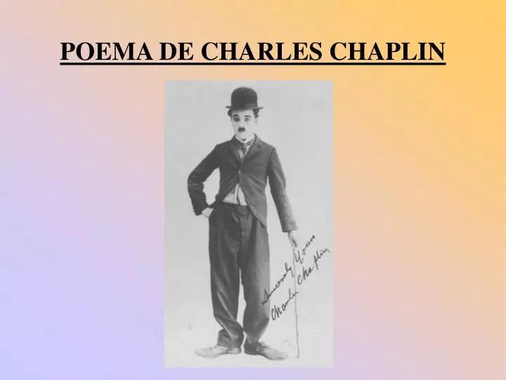 poema de charles chaplin