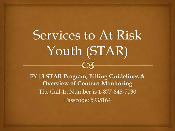 services to at risk youth star