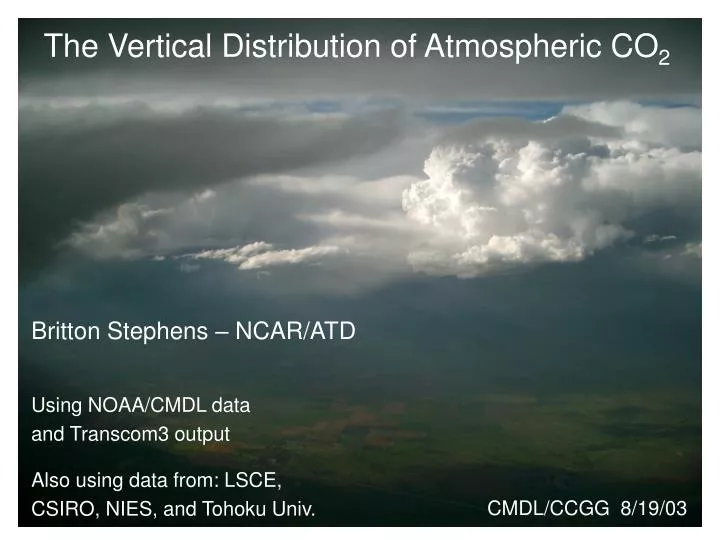 the vertical distribution of atmospheric co 2
