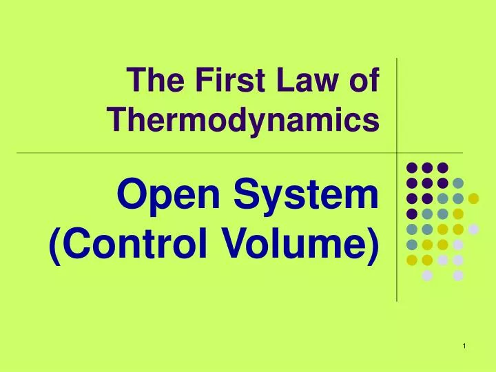 the first law of thermodynamics