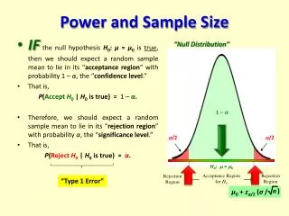 Power and Sample Size